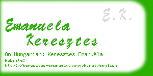 emanuela keresztes business card